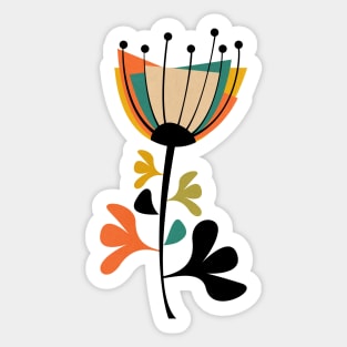 Mid Century Flower 7 Sticker